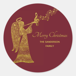 Adesivo Redondo Anjo do Ouro clássico com música