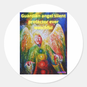 Adesivo Redondo Anjo dos guardiões