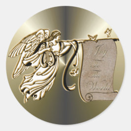 Adesivo Redondo Anjo e Joy para o Percurso Mundial