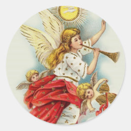 Adesivo Redondo Anjos de desejos de Natal