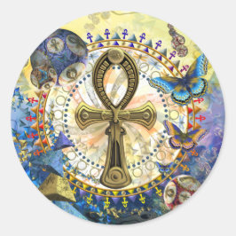 Adesivo Redondo Ankh