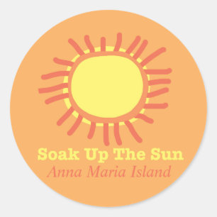 Adesivo Redondo Anna Maria Island Soak up the Sun Sticker
