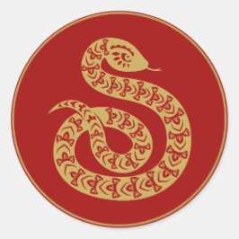 Adesivo Redondo Ano Chinês da Cobra