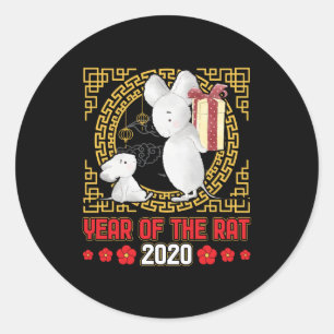 Adesivo Redondo Ano Chinês do Rato 2020