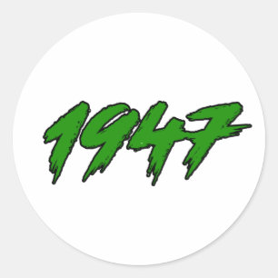 Adesivo Redondo Ano de Independência do Paquistão 1947