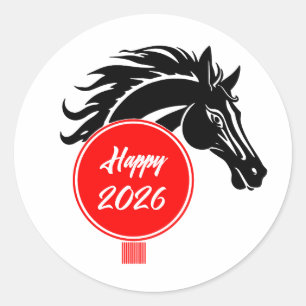 Adesivo Redondo Ano do Cavalo 2026