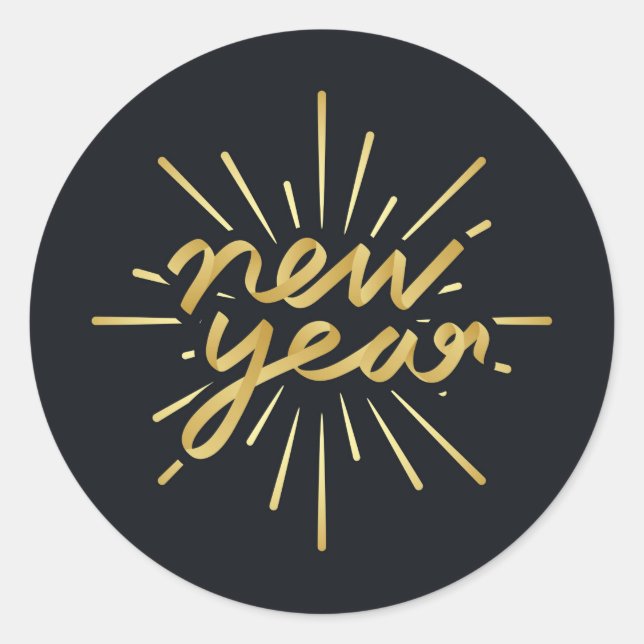 Adesivo Redondo Ano Novo (Frente)