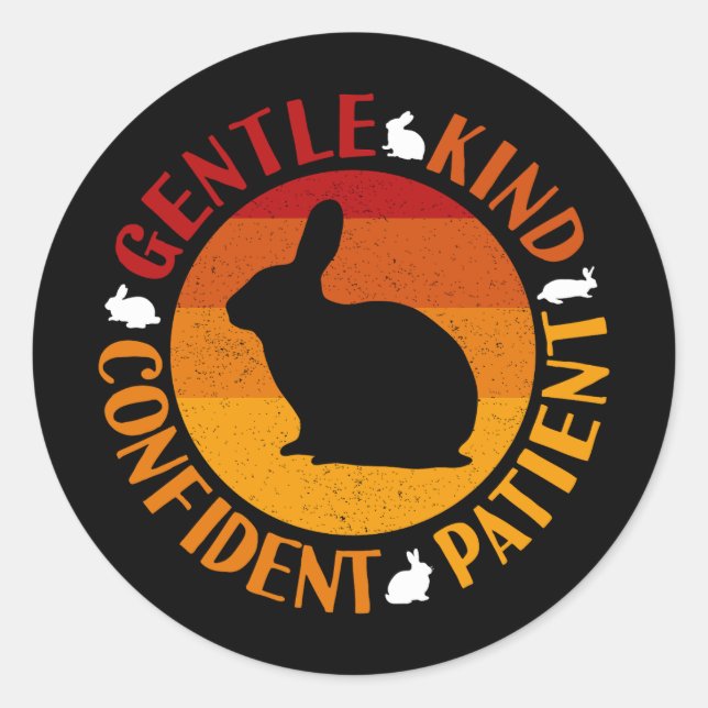 Adesivo Redondo Ano Novo Chinês dos Traços de Coelho (Frente)