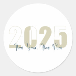 Adesivo Redondo Ano Novo, Novo Vibe