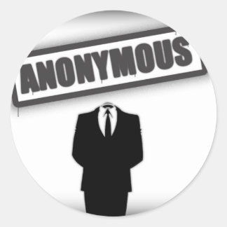 Adesivo Redondo Anonymous