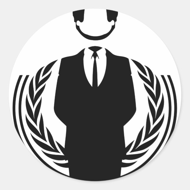 Adesivo Redondo Anonymous DJ (Frente)