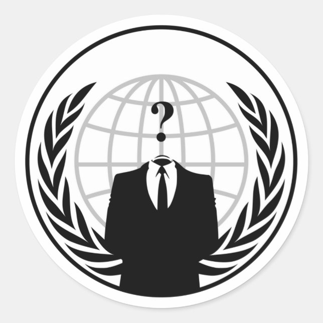 ADESIVO REDONDO ANONYMOUS LOGO (Frente)