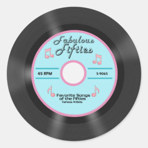 Adesivo Redondo Anos 50 fabulosas