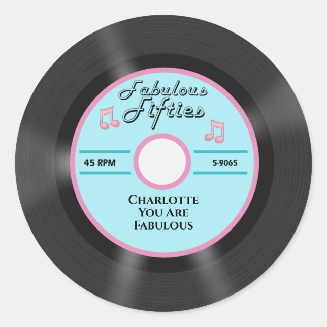 Adesivo Redondo Anos 50 fabulosas (Frente)