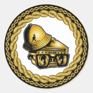 Adesivo Redondo "anos 80-Johnny 5" Sticker.