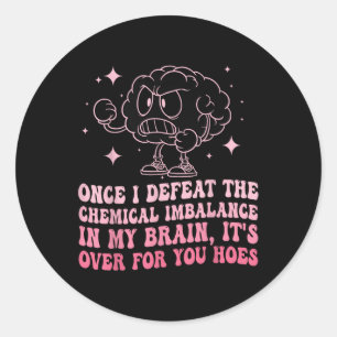 Adesivo Redondo Ansiedade Engraçada Conselheiro Depressão Saúde Me