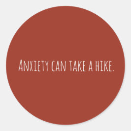 Adesivo Redondo Ansiedade Personalizada Saúde Mental