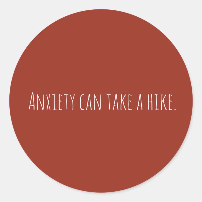 Adesivo Redondo Ansiedade Personalizada Saúde Mental (Frente)