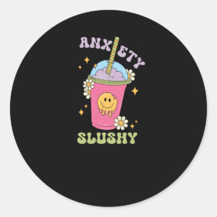 Adesivo Redondo Ansiedade Slushie Sticker