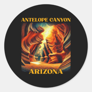 Adesivo Redondo Antelope Canyon Arizona Trilha Acampamento 