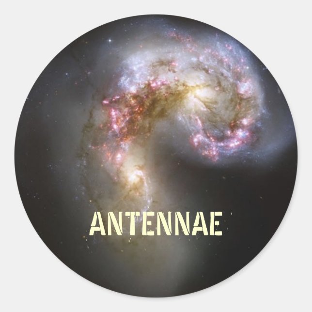 Adesivo Redondo Antennae Galaxy Sticker (Frente)