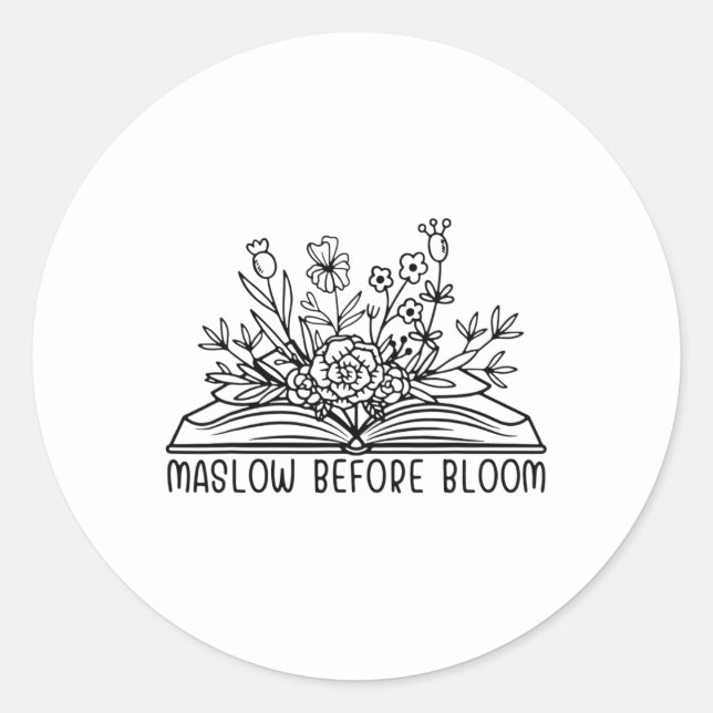 Adesivo Redondo Antes da Bloom Mental Health Floral Sped Oferece M (Frente)