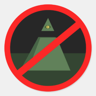 Adesivo Redondo Anti Allseeing Eye Sticker