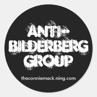 Adesivo Redondo Anti-Bilderberg II Sticker