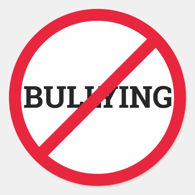 Adesivo Redondo Anti-bullying (Frente)