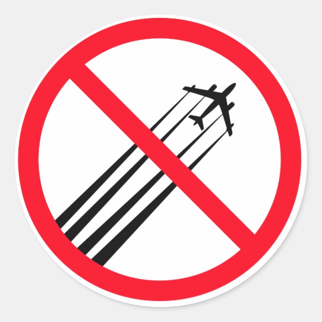 Adesivo Redondo Anti Chemtrails Sticker (Frente)