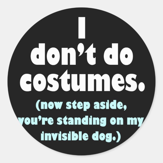 Adesivo Redondo Anti-Costume Halloween Stickers (Frente)