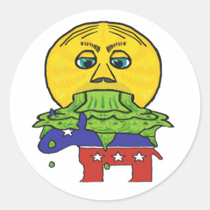 Adesivo Redondo Anti-Democrata