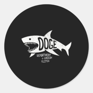 Adesivo Redondo Anti-Doge D.o.g., Real Significado Elites Tubarão