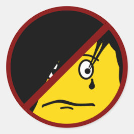 Adesivo Redondo Anti EMO emoticon Sticker