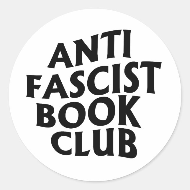 Adesivo Redondo Anti-Fascist Book Club (Frente)
