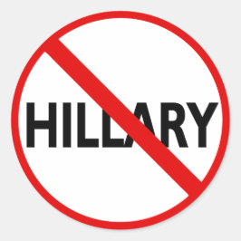 Adesivo Redondo Anti-Hillary