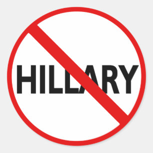 Adesivo Redondo Anti Hillary