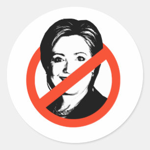 ADESIVO REDONDO ANTI-HILLARY CLINTON -