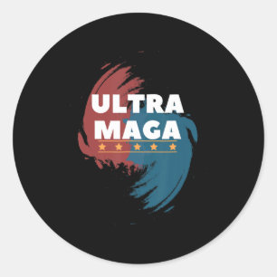 Adesivo Redondo Anti Joe Biden Ultra Maga and proud of it