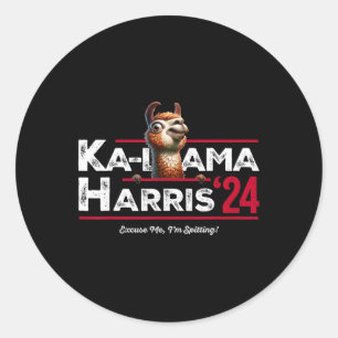 Adesivo Redondo Anti Kamala Harris 24 Pro Trump 2024 Humor Ka-llam