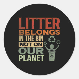 Adesivo Redondo Anti-Littering & Proteção Ambiental