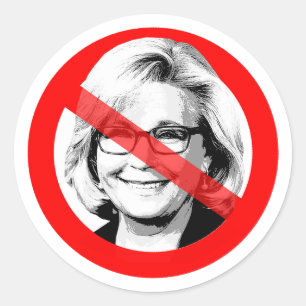 Adesivo Redondo Anti Liz Cheney Atravessou O Rosto