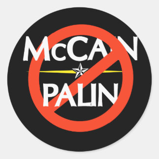 Adesivo Redondo Anti-McCain/Palin Sticker