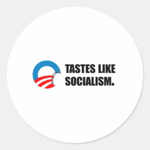 Adesivo Redondo Anti-Obama Bumpersticker - Gosto como o Socialismo