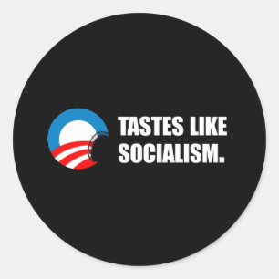 Adesivo Redondo Anti-Obama Bumpersticker - Gosto como o Socialismo