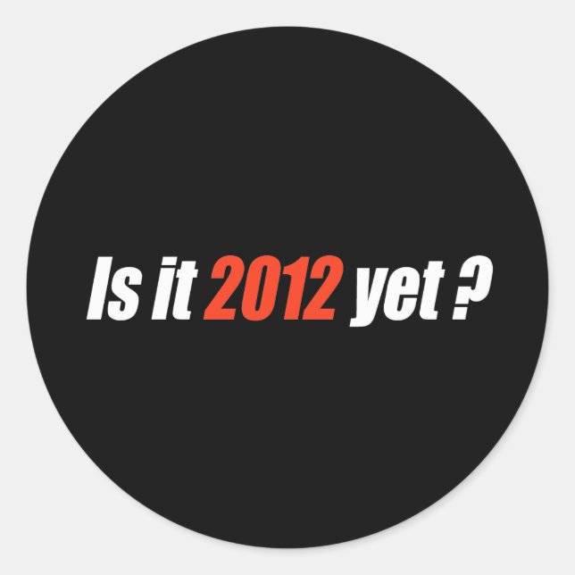 Adesivo Redondo Anti-Obama Bumpersticker - Já é 2012? (Frente)