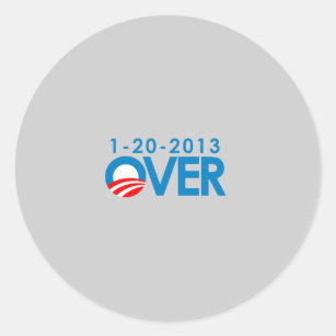 Adesivo Redondo Anti-Obama Bumpersticker - sobre 1-20-2013