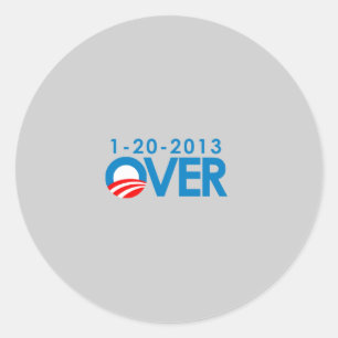 Adesivo Redondo Anti-Obama Bumpersticker - sobre 1-20-2013