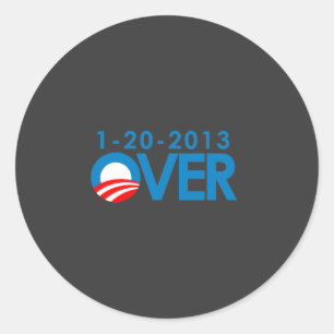 Adesivo Redondo Anti-Obama Bumpersticker - sobre 1-20-2013