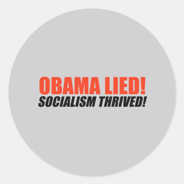 Adesivo Redondo Anti-Obama Bumpersticker - Socialismo florescido (Frente)